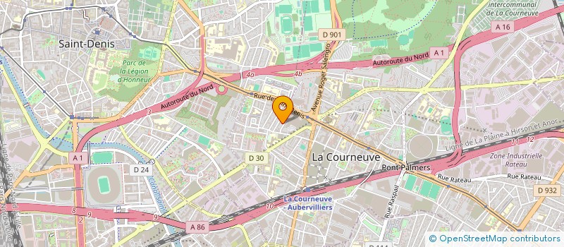 localisation de l'entreprise MONSIEUR PAUL VALADE à LA COURNEUVE