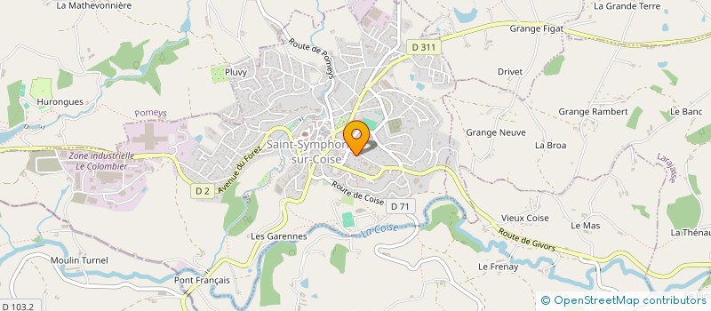 localisation de l'entreprise MONSIEUR PAUL VIRICEL  SAINT-SYMPHORIEN-SUR-COISE