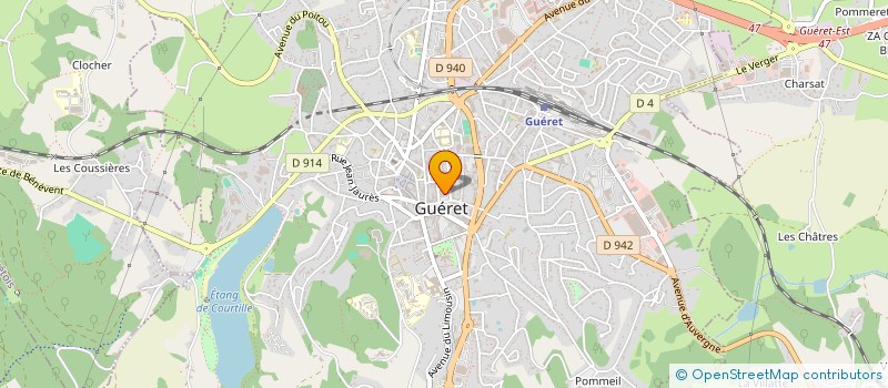 localisation de l'entreprise MONSIEUR PAULIN CLEMENT à GUERET