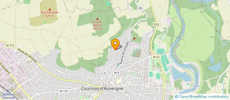 localisation de l'entreprise MONSIEUR PAULIN GRANGEON  COURNON-D'AUVERGNE