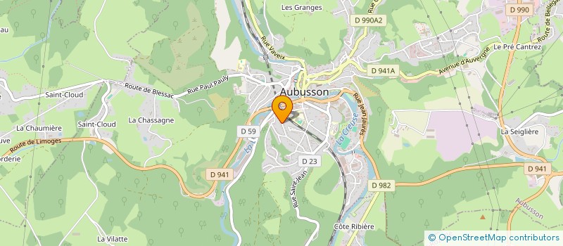 localisation de l'entreprise MONSIEUR PAULIN-GUILLAUME UGER à AUBUSSON