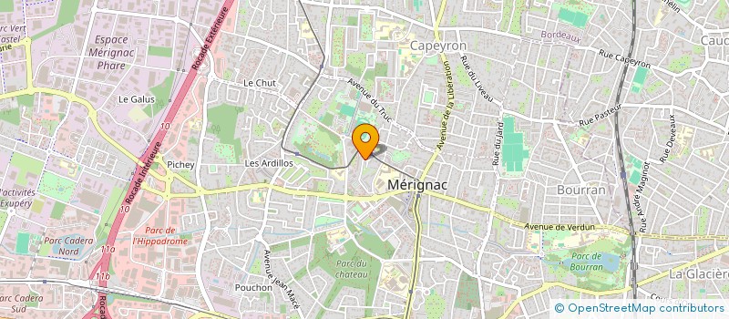 localisation de l'entreprise MONSIEUR PAULIN MOTARD  MERIGNAC