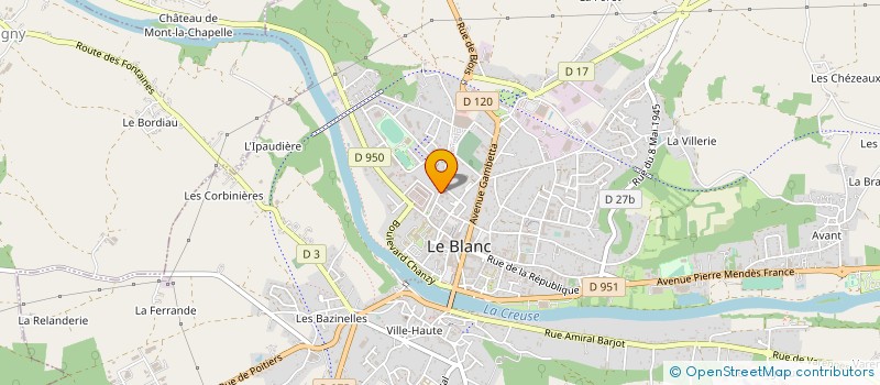localisation de l'entreprise MONSIEUR PAULIN RIBOT à LE BLANC
