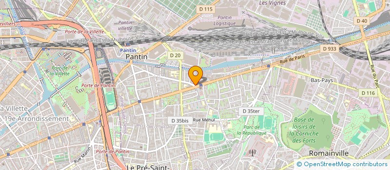 localisation de l'entreprise MONSIEUR PAULO JOAQUIM  PANTIN