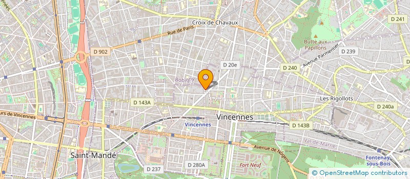 localisation de l'entreprise MONSIEUR PAULO RIBEIRO à VINCENNES
