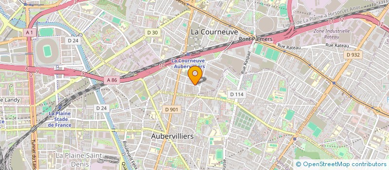 localisation de l'entreprise MONSIEUR PAULO TERTO RODRIGUES à LA COURNEUVE