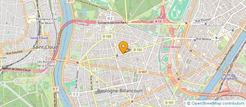 localisation de l'entreprise MONSIEUR PEDRO BOULARD à BOULOGNE-BILLANCOURT
