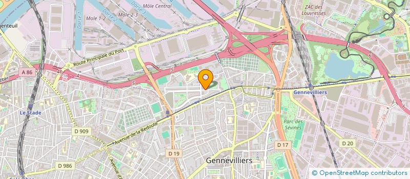 localisation de l'entreprise MONSIEUR PENG LIU à GENNEVILLIERS