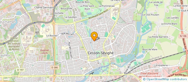 localisation de l'entreprise MONSIEUR PERRIN LECLERC  CESSON-SEVIGNE