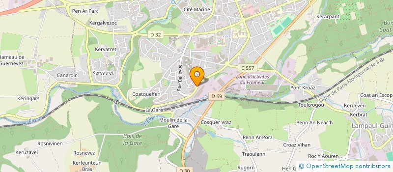 localisation de l'entreprise MONSIEUR PETER BOIVIN  GUIMILIAU