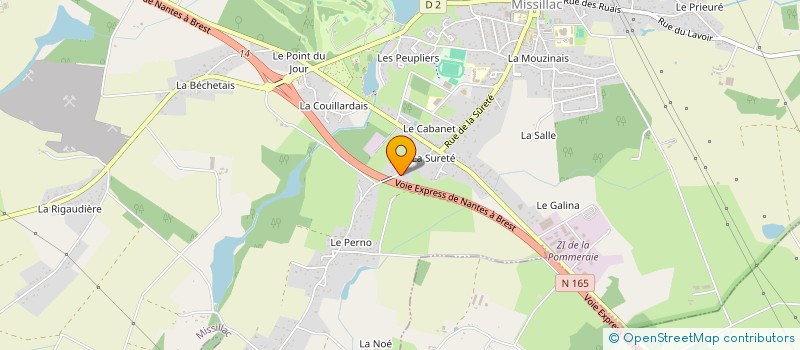 localisation de l'entreprise MONSIEUR PETER MARTIN  MISSILLAC