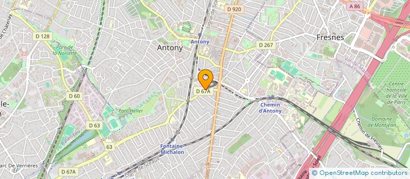 localisation de l'entreprise MONSIEUR PETHER EZEGNE MBA à ANTONY