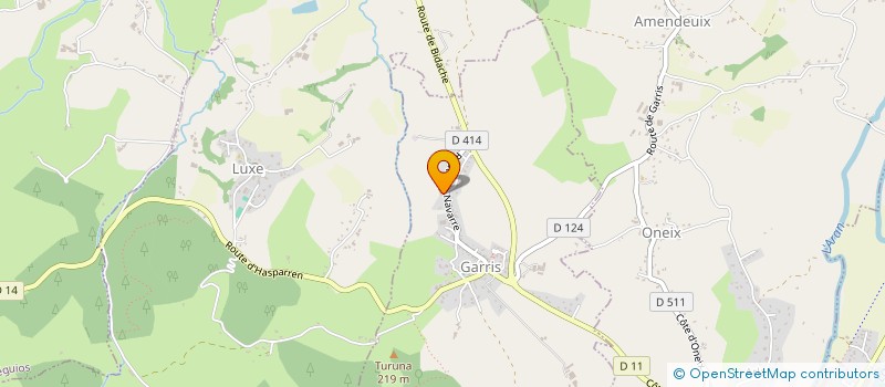 localisation de l'entreprise MONSIEUR PEYO ERDOZAINCY ETCHART  ARHANSUS