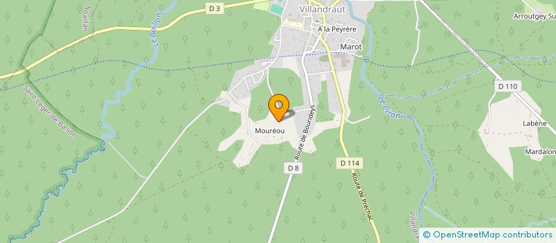 localisation de l'entreprise MONSIEUR PHILIPPE ALONSO  VILLANDRAUT