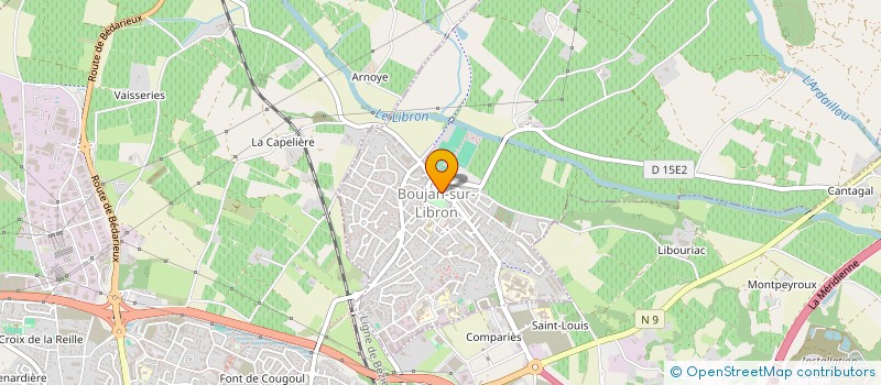 localisation de l'entreprise MONSIEUR PHILIPPE AUBARET  BOUJAN-SUR-LIBRON