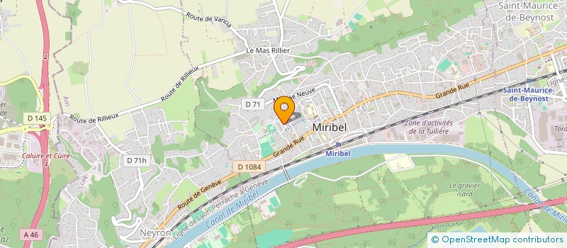 localisation de l'entreprise MONSIEUR PHILIPPE AUGU  MIRIBEL