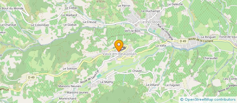 localisation de l'entreprise MONSIEUR PHILIPPE BADOIGNE  VAUX-EN-BEAUJOLAIS