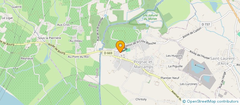 localisation de l'entreprise MONSIEUR PHILIPPE BAJEUX  PRIGNAC-ET-MARCAMPS