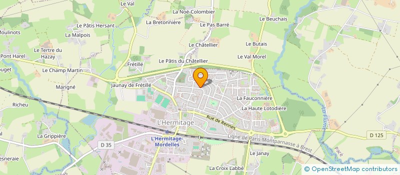 localisation de l'entreprise MONSIEUR PHILIPPE BARON  L'HERMITAGE