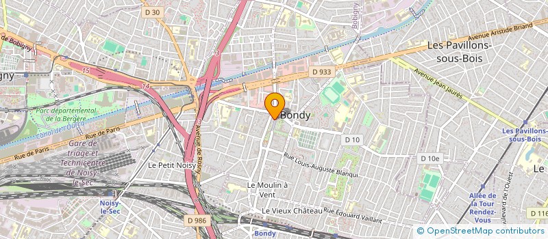 localisation de l'entreprise MONSIEUR PHILIPPE BARON  BONDY