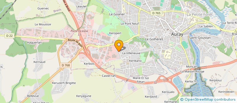 localisation de l'entreprise MONSIEUR PHILIPPE BAUDET à AURAY