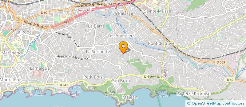 localisation de l'entreprise MONSIEUR PHILIPPE BAUDU  TOULON