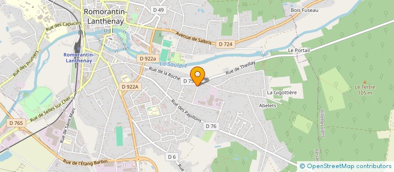 localisation de l'entreprise MONSIEUR PHILIPPE BELLANGER à ROMORANTIN-LANTHENAY