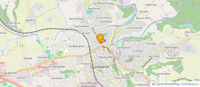 localisation de l'entreprise MONSIEUR PHILIPPE BELLEGUIC  QUIMPERLE