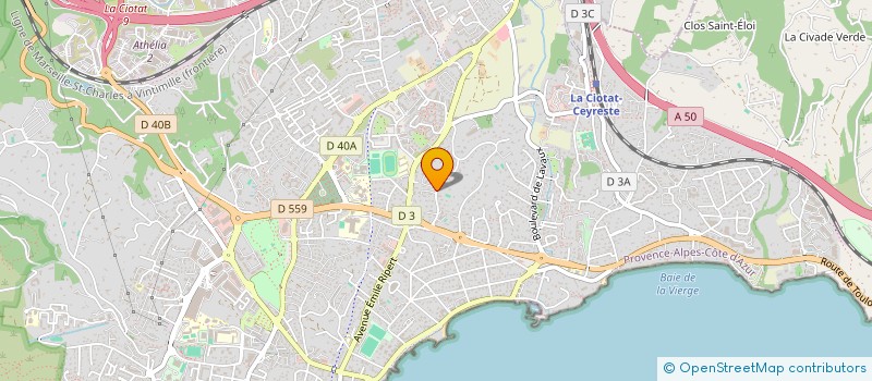 localisation de l'entreprise MONSIEUR PHILIPPE BENARD  LA CIOTAT