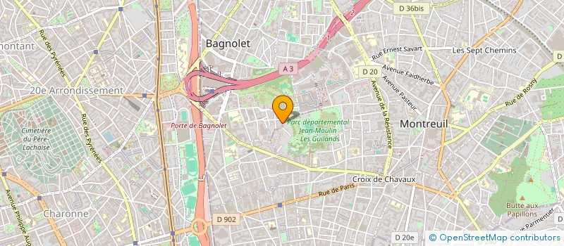 localisation de l'entreprise MONSIEUR PHILIPPE BENSACQ à BAGNOLET
