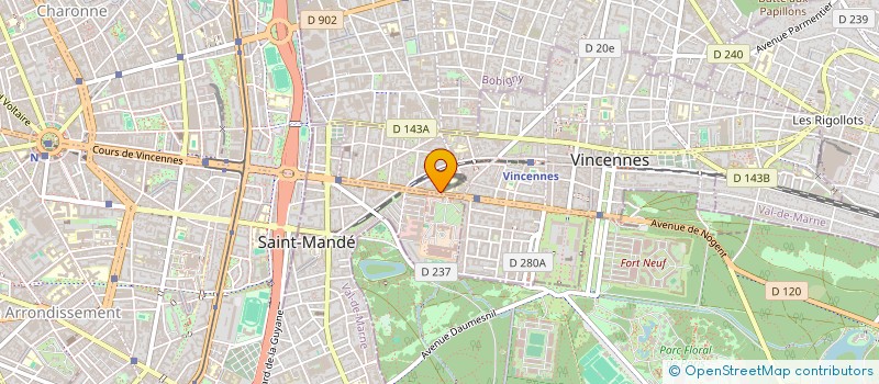 localisation de l'entreprise MONSIEUR PHILIPPE BERGER à VINCENNES