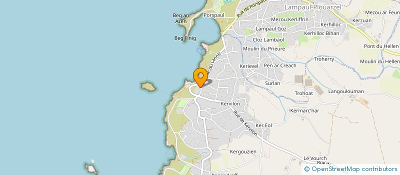 localisation de l'entreprise MONSIEUR PHILIPPE BERGUE  PLOUARZEL