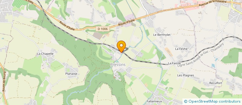 localisation de l'entreprise MONSIEUR PHILIPPE BERLAND  PRESSINS