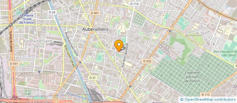 localisation de l'entreprise MONSIEUR PHILIPPE BERTHOMIER  AUBERVILLIERS