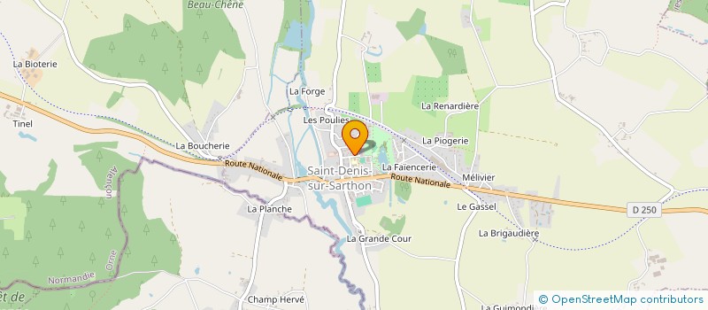 localisation de l'entreprise MONSIEUR PHILIPPE BESSON à SAINT-DENIS-SUR-SARTHON