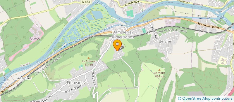 localisation de l'entreprise MONSIEUR PHILIPPE BESSONE  DAMPIERRE-SUR-LE-DOUBS