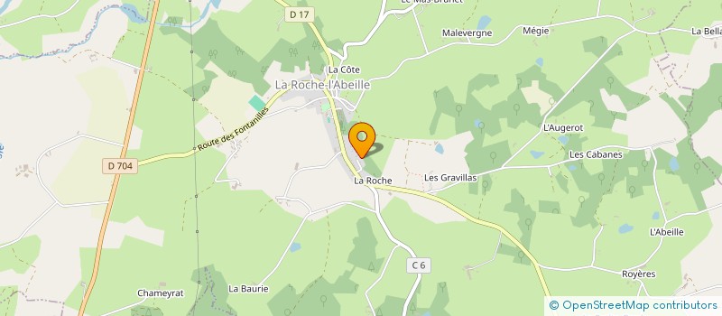 localisation de l'entreprise MONSIEUR PHILIPPE BEYRAND  LA ROCHE-L'ABEILLE