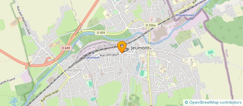 localisation de l'entreprise MONSIEUR PHILIPPE BIAIS  JEUMONT