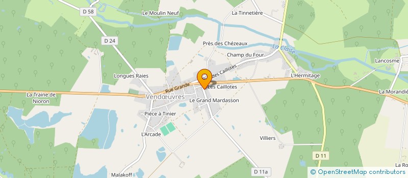 localisation de l'entreprise MONSIEUR PHILIPPE BLARDAT à VENDŒUVRES