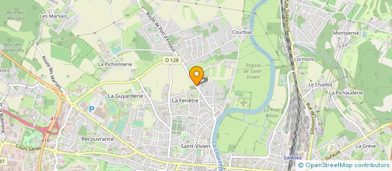 localisation de l'entreprise MONSIEUR PHILIPPE BLEVIN  SAINTES