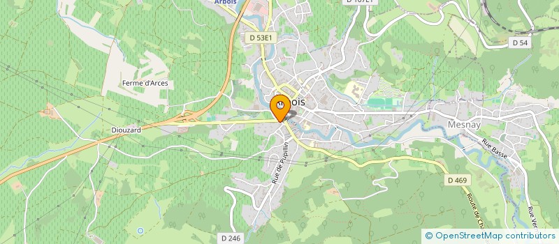 localisation de l'entreprise MONSIEUR PHILIPPE BONDAZ à ARBOIS