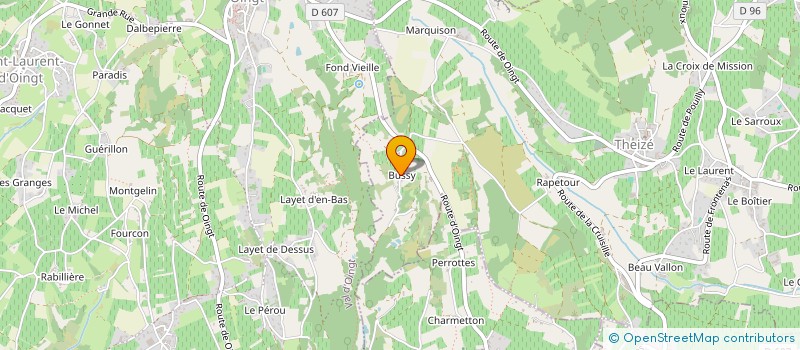 localisation de l'entreprise MONSIEUR PHILIPPE BONNEFOY à THEIZE