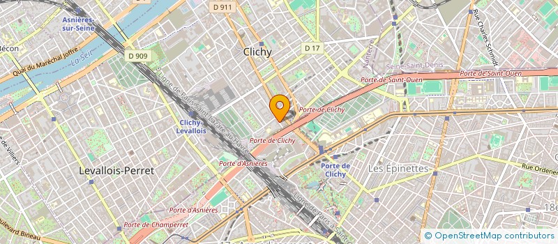 localisation de l'entreprise MONSIEUR PHILIPPE BONNIN à CLICHY