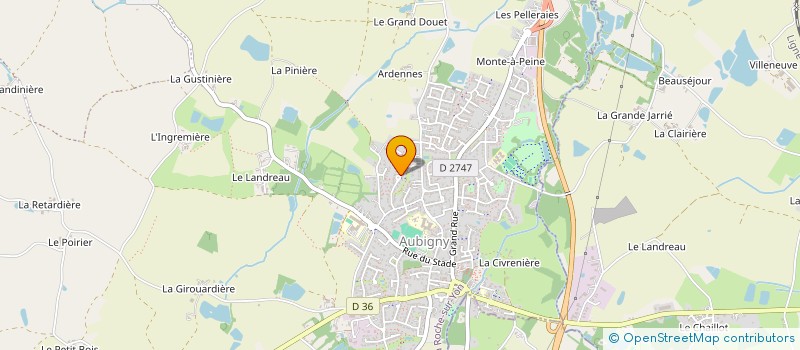 localisation de l'entreprise MONSIEUR PHILIPPE BOUDAUD à AUBIGNY-LES CLOUZEAUX