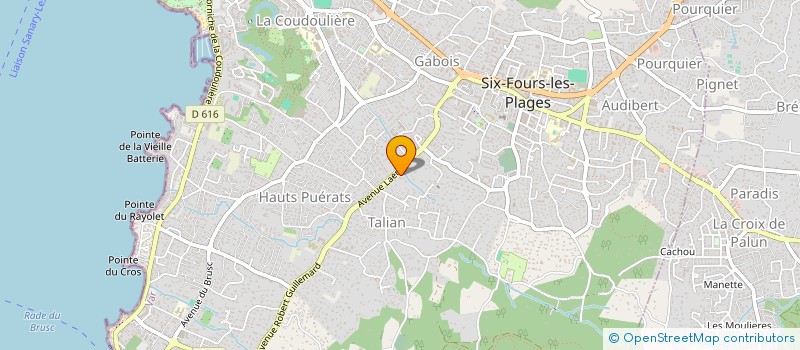 localisation de l'entreprise MONSIEUR PHILIPPE BOUDOUX à SIX-FOURS-LES-PLAGES