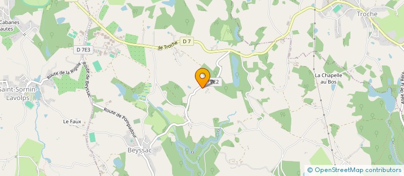 localisation de l'entreprise MONSIEUR PHILIPPE BOUE BRUQUET  ARNAC-POMPADOUR