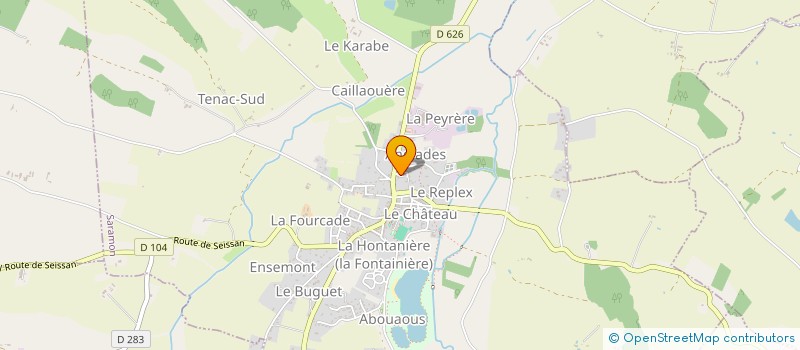 localisation de l'entreprise MONSIEUR PHILIPPE BOULANGER  CASTELNAU-BARBARENS