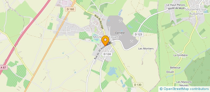 localisation de l'entreprise MONSIEUR PHILIPPE BOURDEAU  MOZE-SUR-LOUET