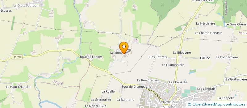 localisation de l'entreprise MONSIEUR PHILIPPE BOURLARD  SERVON-SUR-VILAINE