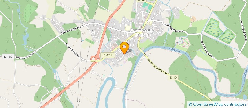 localisation de l'entreprise MONSIEUR PHILIPPE BOURLON  PONTONX-SUR-L'ADOUR